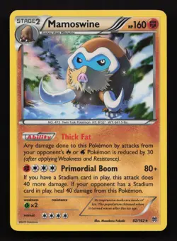 Mamoswine 82/162 Holo Rare - Pokemon XY BreakThrough NM 2015 - Image 1