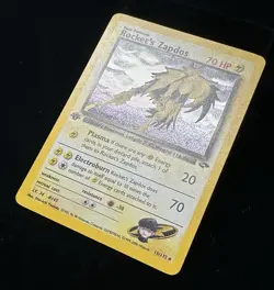 Pokemon - Rocket's Zapdos Holo - Gym Challenge 15/132 Rare - LP/NM - Image 2