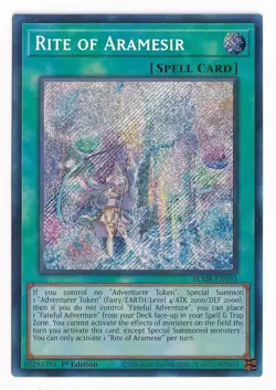 Yugioh Rite of Aramesir BLMR-EN093 Secret Rare 1st Edition NM - Image 1
