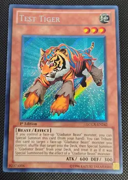 Yugioh! Test Tiger - LCGX-EN242 - Secret Rare - 1st Edition NM - Image 1
