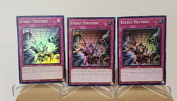 Yugioh! Evenly Matched SDBT-EN038 Super Rare - 1st ED (LP) x3 - Image 1