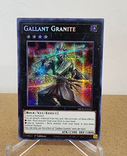 Yugioh! Gallant Granite MP20-EN167 1st Edition Secret Rare (LP) - Image 1