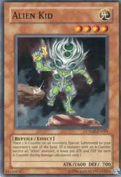 YUGIOH 1st EDITION CRMS-EN084 ALIEN KID SUPER RARE NM/M! Gradable! - Image 1