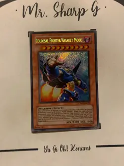 COLOSSAL FIGHTER/ ASSAULT MODE - CRMS-EN000 ENGLISH Yu-Gi-Oh! CARD SECRET RARE* - Image 3