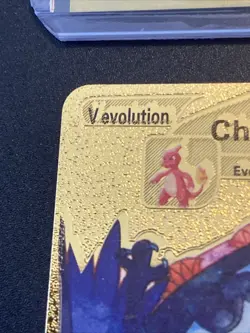 RARE MISPRINT ERROR Pokemon TCG Charizard V Pokemon Gold Foil Fan Pokemon Card - Image 4