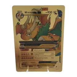 Pokemon Mega Dragonite EX 930hp Gold Foil Fan Art Collector Card TCG - Image 1