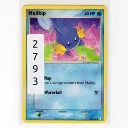 Pokemon TCG Mudkip 58/100 EX Crystal Guardians Regular Common Card EN-LP 2006 - Image 3
