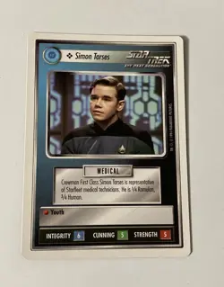 Star Trek CCG Personnel Federation Simon Tarses Common Card - Image 1