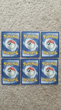 Pokemon Base Set TCG Card Lot 6x Fire Energy 98/102 Lightly To Medium Played - Image 2