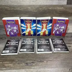 Pokemon Trading Card Game Mini Binder Album Portfolio Lot of 4 + Card Dividers - Image 1