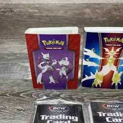 Pokemon Trading Card Game Mini Binder Album Portfolio Lot of 4 + Card Dividers - Image 2