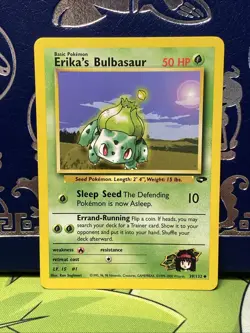 Erika's Bulbasaur 39/132 Gym Challenge Vintage WOTC Pokemon Card NM near mint - Image 1