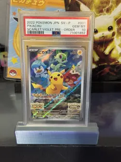 Pikachu 001/SV-P Scarlet Violet Promo Holo Japanese Pokemon Card PSA 10 GEM MINT - Image 1