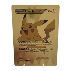 Pokemon Pikachu EX 900hp Gold Foil Fan Art Collector Card TCG - Image 1