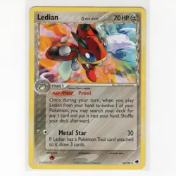 Pokemon TCG Ledian 18/101 EX Dragon Frontiers Regular Rare Card EN-MP 2006 - Image 1
