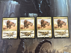 MTG x4 Siege Rhino - Khans of Tarkir - Signed - Image 1