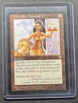 Rare Lion's Eye Diamond MTG Card Near Mint Condition MTG NM Almost Mint Mirage - Image 1