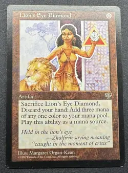 Rare Lion's Eye Diamond MTG Card Near Mint Condition MTG NM Almost Mint Mirage - Image 2