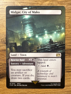 Magic MTG Final Fantasy Midgar, City of Mako #313 *NON-FOIL* Borderless - Image 1