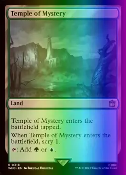 MTG Magic the Gathering Temple of Mystery (318/1208) Doctor Who LP FOIL - Image 1