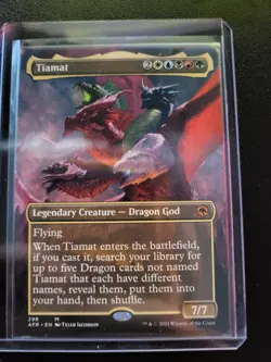 MTG Magic the Gathering NM Borderless Tiamat 298 Forgotten Realms - Image 1