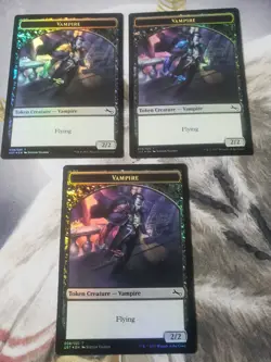 Vampire Token x3 - Foil - Unstable MTG EDH Cube - Image 1