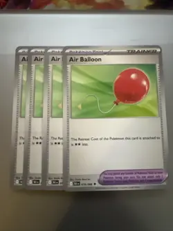 Pokemon TCG S&V 10.5 Black Bolt Air Balloon x4 Playset - Image 1