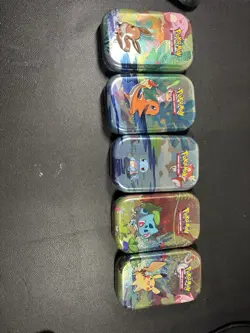 Pokemon Kanto Friends Mini Tin Art Set - NO PACKS TINS AND ART ONLY - Image 1
