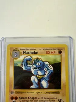 Pokemon Cards: Base Set 1st Edition Uncommon: Machoke 34/102 SL10 - Image 3