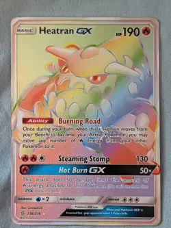 Heatran GX 238/236 Unified Minds Secret Rare Pokemon Sun & Moon - Image 1
