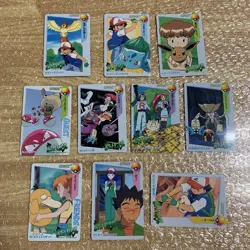 Set 10 Bulbasaur Pokemon Carddass Anime Collection Nintendo Bandai Japanese 1999 - Image 2