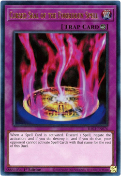 Yugioh! Cursed Seal of the Forbidden Spell RA03-EN076 Prismatic Ultimate Rare NM - Image 1