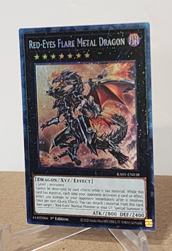 Yugioh! Red-Eyes Flare Metal Dragon RA01-EN038 Collectors Rare 1st ED (LP) - Image 2