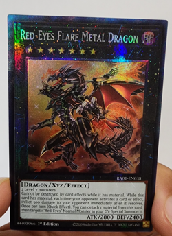 Yugioh! Red-Eyes Flare Metal Dragon RA01-EN038 Collectors Rare 1st ED (LP) - Image 3