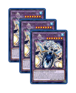 Yugioh! Dracotail Gulamel JUSH-EN007 (Rare) 1st Ed 3x "Dracotail Deck Support" - Image 1