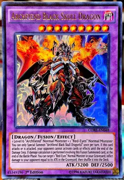 MINT/NM+🔥 Yugioh Archfiend Black Skull Dragon CORE-EN048 1st Edition Ultra Rare - Image 1