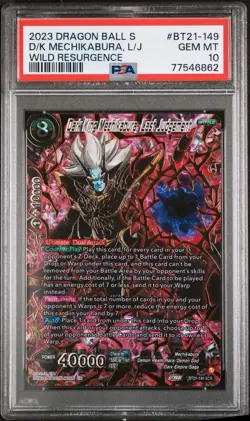 Dark King Mechikabura Last Judgement TCG Dragon Ball Super Card BT21-149 PSA 10 - Image 1