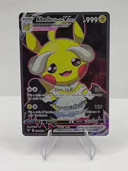 Pikachu Cosplay Albedo Overlord Nazarick Pokemon Custom ACG Card Holo Foil Anime - Image 1
