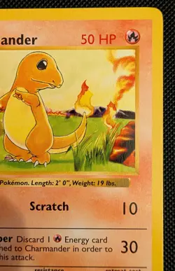 Pokemon Card Charmander 46/102 1ST EDITION Base Set Shadowless WOTC LP 1999 - Image 4