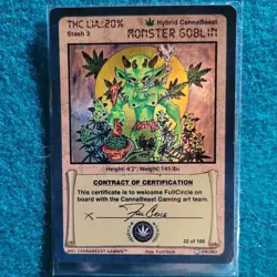 Monter Goblin FullCircle Contract Card 94/100 Cannabeast Gaming TCG - Image 1