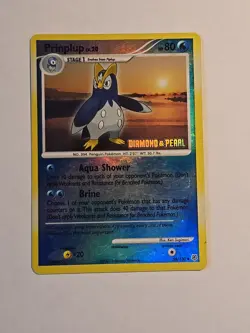 Prinplup 58/130 STAMPED Diamond & Pearl Reverse Holo Pokemon Card 2007 EX!! - Image 1