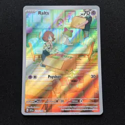 Pokemon TCG Ralts Scarlet & Violet Base Set Holo Illustration Rare Card 211/198 - Image 1