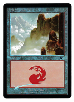Magic the Gathering MTG Card: Mountain FOIL 344/350 Onslaught Rare! - Image 1