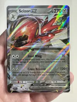 Pokemon TCG Scizor EX 111/162SV05: Temporal Forces Holo Card NM - Image 1