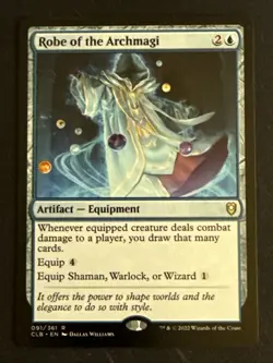 1x Robe of the Archmagi (091) Commander Legends: Battle for Balder Gate LP MTG - Image 1