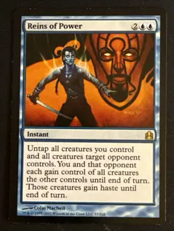 1x Reins of Power (57) Commander 2011 MP MTG Magic the Gathering x1 MKE - Image 1
