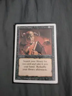 mtg demonic tutor revised lightly played - Image 1