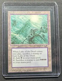 Rare Lake of the Dead Land MTG Card Near Mint Condition MTG NM Almost Mint - Image 1