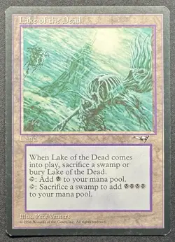 Rare Lake of the Dead Land MTG Card Near Mint Condition MTG NM Almost Mint - Image 2