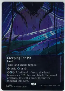 Creeping Tar Pit Borderless Foil Edge of Eternities MTG 054 EOS - Image 1